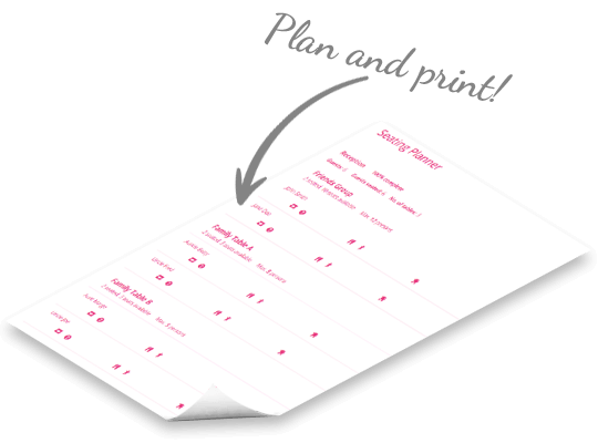 Print your plan - Seating Planner